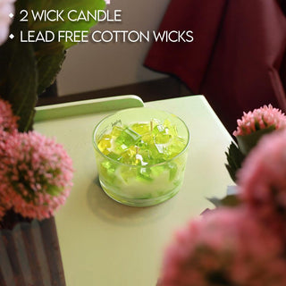 2-Wick Color Bowl Candle - CITRUS MELONMINT