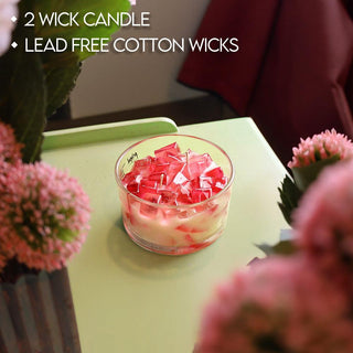 2-Wick Color Bowl Candle - CHERRY VANILLA