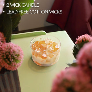 2-Wick Color Bowl Candle - GRAPEFRUIT