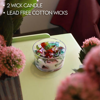 2-Wick Color Bowl Candle - MISTLETOE