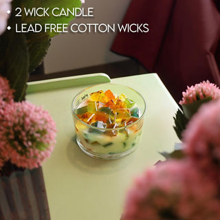 2-Wick Color Bowl Candle - PINEAPPLE RUM SPLASH