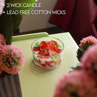 2-Wick Color Bowl Candle - RASPBERRY ROSE